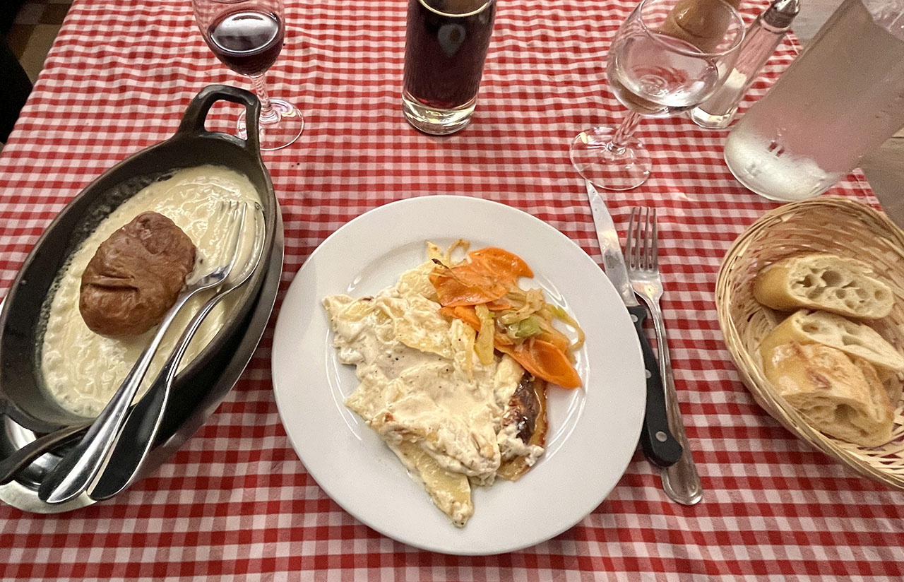 Andouilles from a bouchon