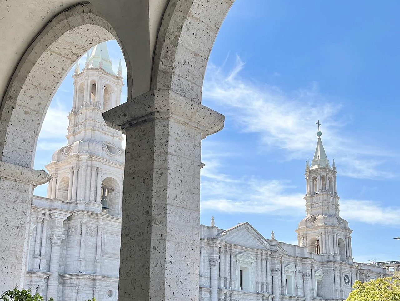 View of Arequipa main square from my balcony