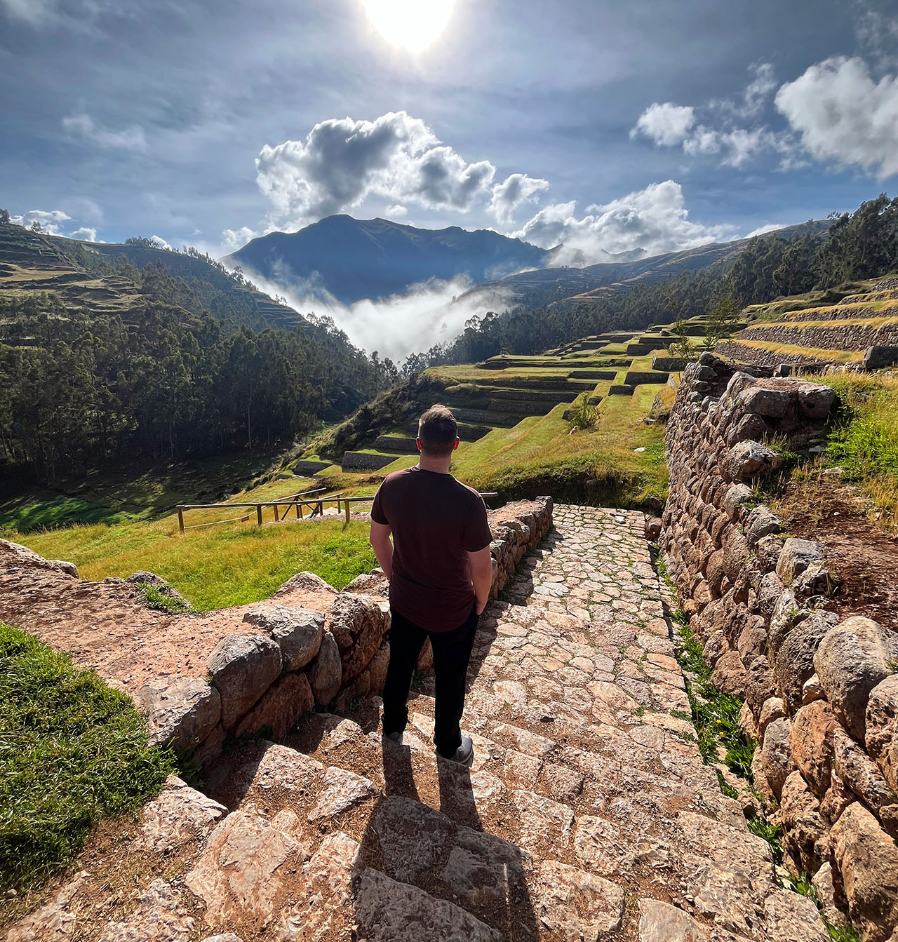 Standing at 4,000 meters altitude in the Sacred Valley